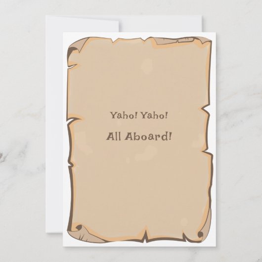 Pirate Birthday | Foto Einladung zum Geburtstag (Rückseite)