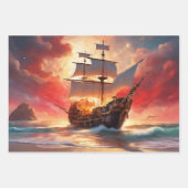 Pirate Birthday Geschenkpackung 3 Anderes Geschenkpapier Set (Vorderseite 3)