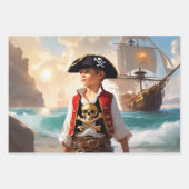 Pirate Birthday Geschenkpackung 3 Anderes Geschenkpapier Set (Vorderseite)