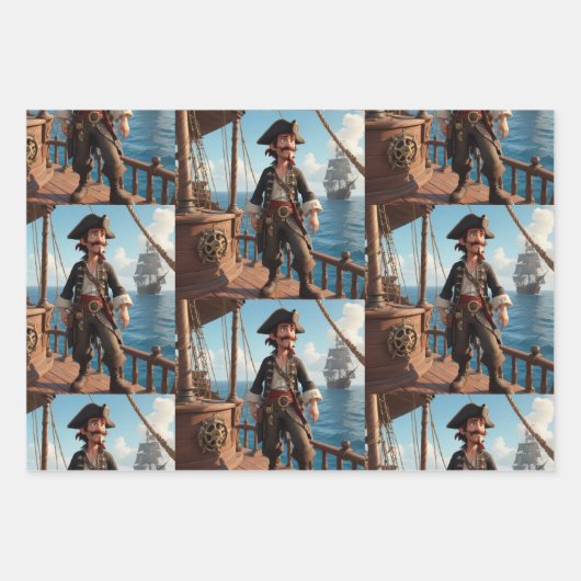 Pirate Birthday Geschenkpapier Set (Vorderseite 2)