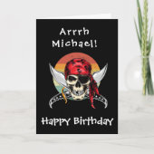 Pirate Birthday Karte (Vorderseite)