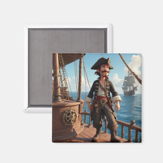 Pirate Birthday Magnet (Vorderseite/Rückseite)