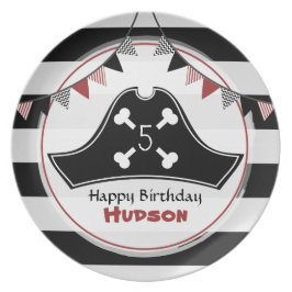 Pirate Birthday Melamine Plate Teller