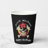 Pirate Birthday Paper Cups Pappbecher (Vorderseite)