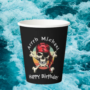 Pirate Birthday Paper Cups Pappbecher
