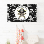 Pirate Birthday Party Cross Bones Banner (Insitu)