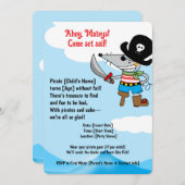 Pirate Birthday Party Einladung (Vorne/Hinten)