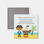 Pirate Birthday Party Einladung Captain Magnet (Vorderseite/Rückseite)