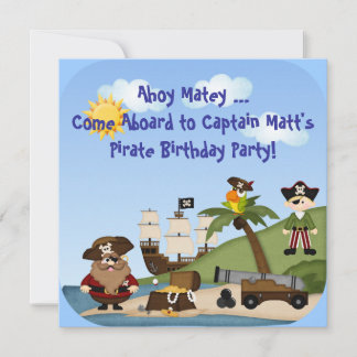 Pirate Birthday Party Einladung Kind's