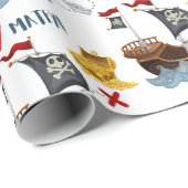 Pirate Birthday Party Geschenkpapier (Rolleneckpunkt)