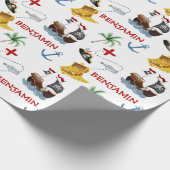 Pirate Birthday Party Geschenkpapier (Ecke)