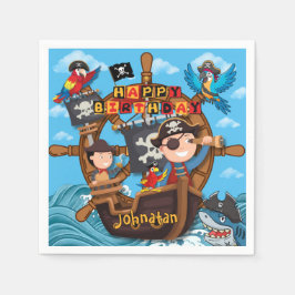 Pirate Birthday Party Napkins for Kids Serviette