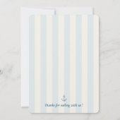 Pirate Birthday Party | Niedlich Ahoy Captain Einladung (Rückseite)