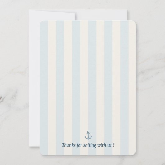 Pirate Birthday Party | Niedlich Ahoy Captain Einladung (Rückseite)