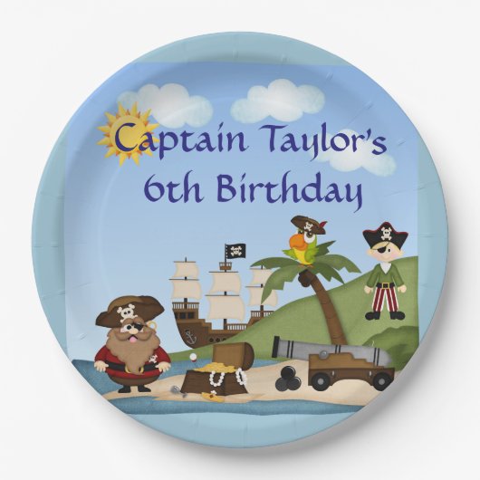 Pirate Birthday Party Paper Teller (Vorderseite)