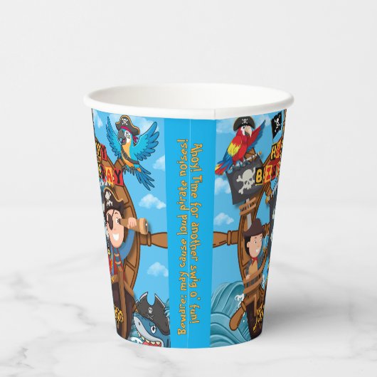Pirate Birthday Party Pappbecher (Rechts)