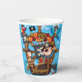 Pirate Birthday Party Pappbecher (Vorderseite)