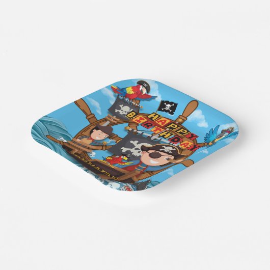 Pirate Birthday Party Pappteller (Gewinkelt)