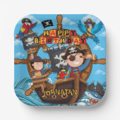 Pirate Birthday Party Pappteller (Vorderseite)