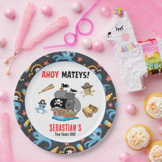 Pirate Birthday Party Pappteller (Party)