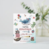 Pirate Birthday Party Postkarte (Stehend Vorderseite)