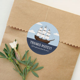 Pirate Birthday Party Runder Aufkleber