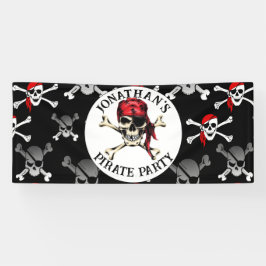 Pirate Birthday Party Skulls Banner