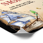 Pirate Birthday Party Table Sign Poster (Ecke)