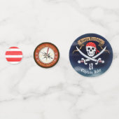 Pirate Birthday Piratenflagge Konfetti (Vorderseiten)