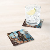 Pirate Birthday Rechteckiger Pappuntersetzer (Vor Ort)
