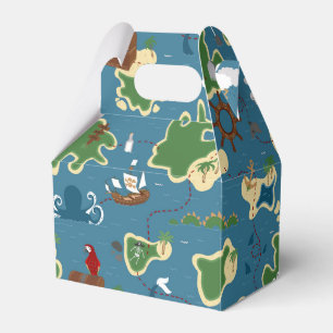 Pirate Birthday Treasure Adventure Blue Geschenkschachtel