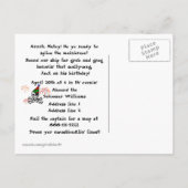 Pirate Bithday Kostüme Party Einladung Postkarte (Rückseite)