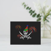 Pirate Bithday Kostüme Party Einladung Postkarte (Stehend Vorderseite)