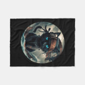 Pirate Black Cat Fleecedecke (Vorderseite (Horizontal))
