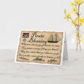 Pirate Blessing Birthday Card Karte (Gelbe Blume)