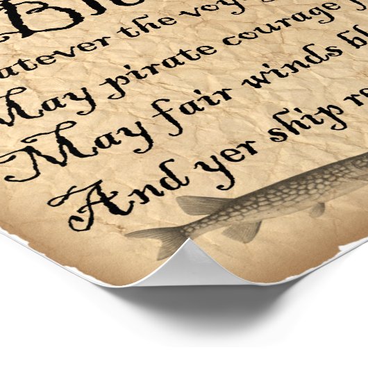 Pirate Blessing Kids Pirates Poster (Ecke)