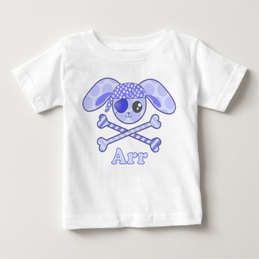 Pirate Blue Bunny Arr Baby T-shirt (Vorderseite)