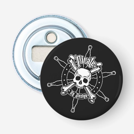 Pirate Bottle Opener Round Flaschenöffner (Vorderseite)