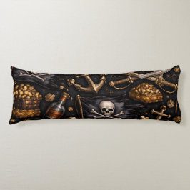 Pirate bounty Jolly Roger and golden treasure look Seitenschläferkissen