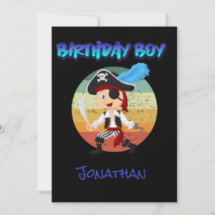 Pirate Boy Birthday Invite Mitteilungskarte