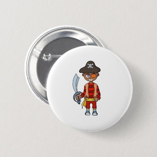 Pirate Boy Button (Vorne & Hinten)