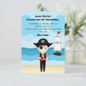 Pirate Boy Einladung (Stehend Vorderseite)