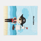 Pirate Boy Fleecedecke (Vorderseite (Horizontal))