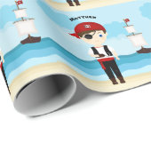 Pirate Boy Geschenkpapier (Rolleneckpunkt)