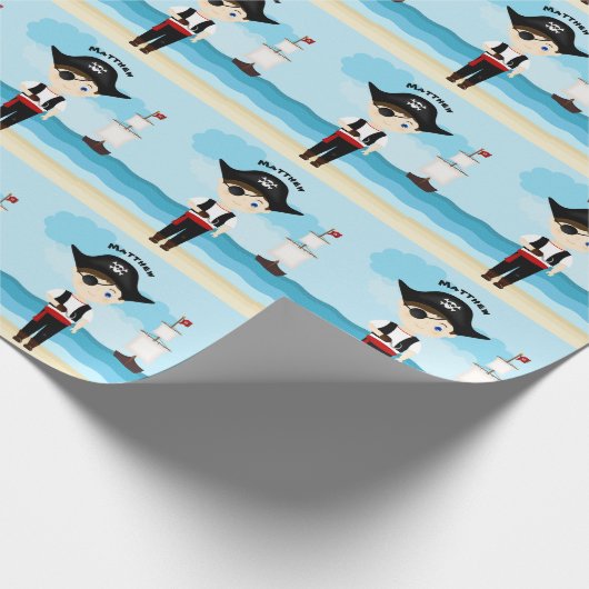 Pirate Boy Geschenkpapier (Ecke)
