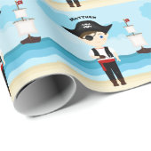 Pirate Boy Geschenkpapier (Rolleneckpunkt)
