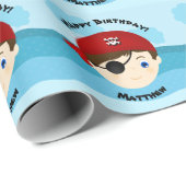 Pirate Boy Geschenkpapier (Rolleneckpunkt)