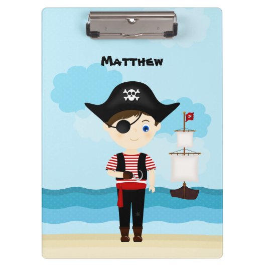 Pirate Boy Klemmbrett (Vorderseite)