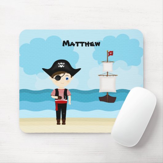 Pirate Boy Mousepad (Mit Mouse)