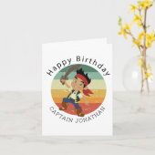 Pirate Boy Party Card Karte (Gelbe Blume)